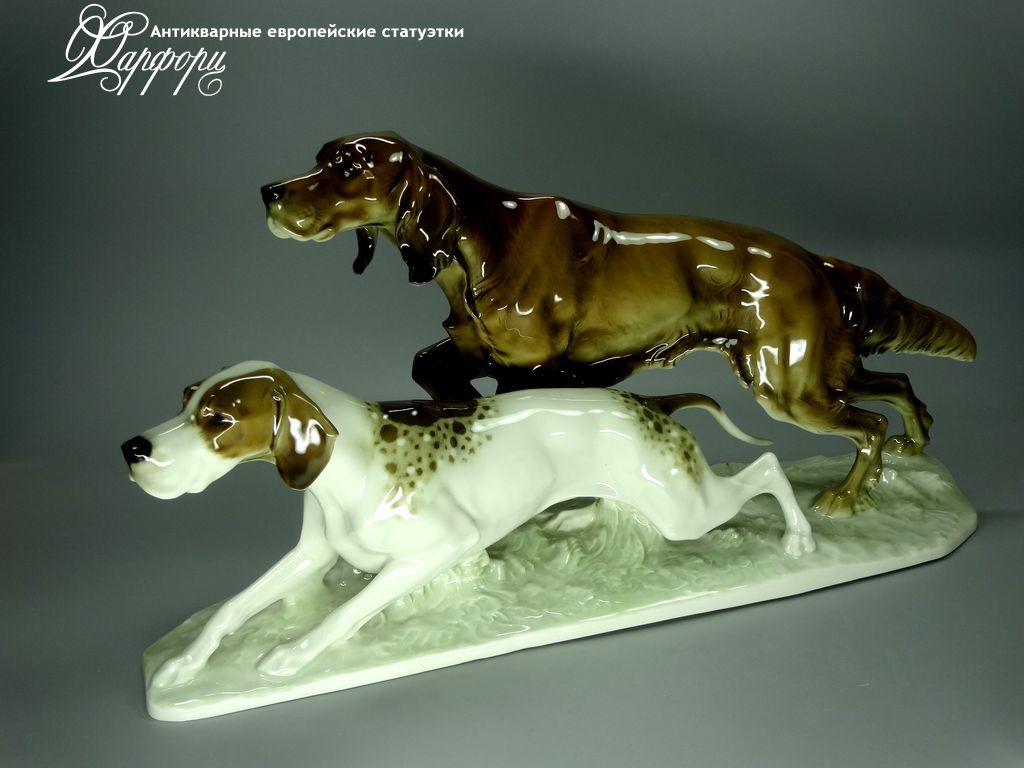 Купить фарфоровые статуэтки Hutschenreuther, Пара гончих, Германия